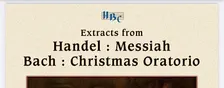 Christmas highlights from Handel's Messiah and Bach's Christmas Oratorio