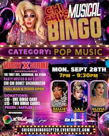 Chi Chi's Musical Bingo - Category: POP MUSIC