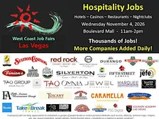Hotel and Hospitality Job Fair. Will be adding MORE HOTELS every day.