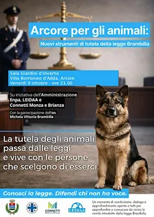 Arcore per gli animali. Nuovi strumenti di tutela della legge Brambilla