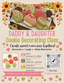 Daddy and Daughter Fall Faves Sugar Cookie Decorating Class