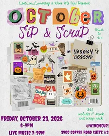 October Sip and Scrap: Junk Journaling and Scrapbooking