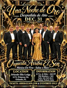 UnaNoche de Oro - New Years Eve Celebration - Live Latin Music 7 pm to 1 am