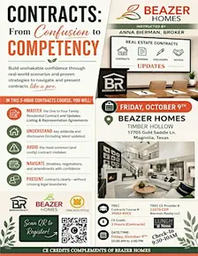 TREC 3hr CE Class: CONTRACTS From Confusion to Competency & More!