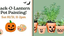 Jack-O-Lantern Pot Painting