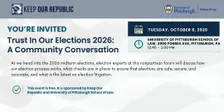 Trust In Our Elections 2026: A Community Conversation