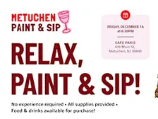 December Paint & Sip at Cafe Paris