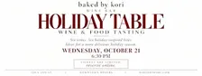 Holiday Table: A Wine & Food Tasting