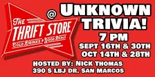 Unknown Trivia at The Thrift Store.