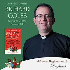 An Evening with Richard Coles | 27th November, 7pm, Neston Club