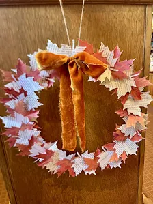 Upcycled Autumn Leaf Wreath