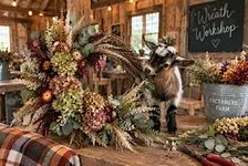 Fall Wreath Design Workshop with Baby Goats