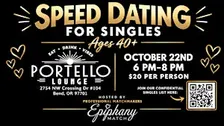 10/22/26 Speed Dating for Singles at Portello Lounge in Bend! (ages 40+)