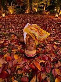 HallowedQueen: Black Woman Magic Day Retreat In Warm Marquee By Firelight