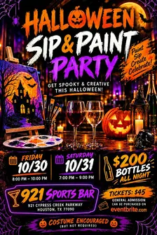 Halloween Sip & Paint Party