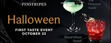 Halloween Drink Menu First Taste - Pinstripes, Oakbrook, IL
