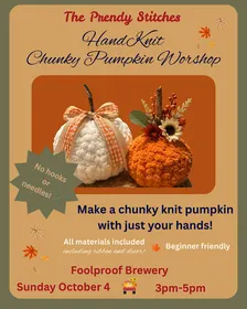 Hand Knit Stuffed Pumpkin Workshop!