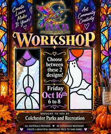 Stained Glass Spooky Season Workshop Brought to you by Colchester P&R