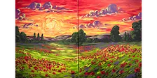 Van Gogh Sunset Poppy Field - Paint and Sip in Houston | Classpop!™