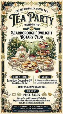 Tea Party Hosted by Scarborough Twilight Rotary Club