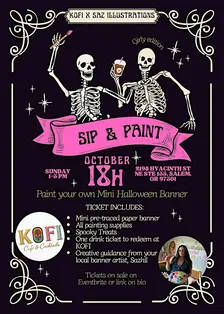 KOFI x Saz Illustrations Sip & Paint