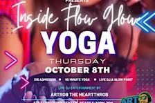 Inside Flow Glow Yoga Live DJ Glow Paint at HQ