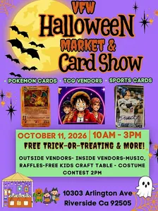 Halloween Market & Card Show with free Trick or Treating with vendors