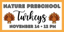 Nature Preschool: Turkeys