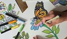 ART & Español: Monarch in Acrylic & Ink · Bilingual Art Class, Burlington