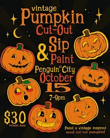 Pumpkin Cut-Out Sip & Paint!