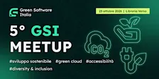 Mese della sostenibilità | Green Software Italia - 5° meetup