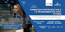 Formation d’introduction à la programmation avec Python