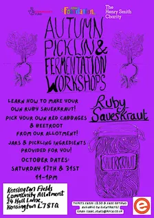 Ruby Sauerkraut Workshop in Kensington Fields Allotment II