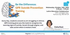 Be the Difference: QPR Suicide Prevention Training