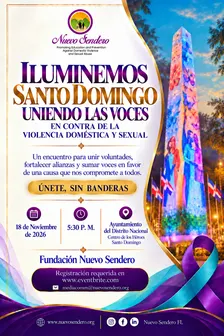 Iluminado de Santo Domingo en Contra de la Violencia Doméstica y Sexual