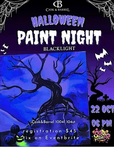 Halloween black light paint night