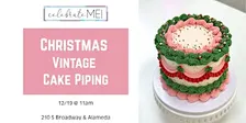 Christmas Vintage Cake Piping