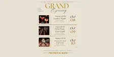 Pressed & Aged Grand Opening — Three Days, Three Experiences