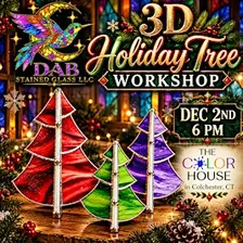 Stained Glass Holiday 3D Tree Solder Only Workshop @ The Color House