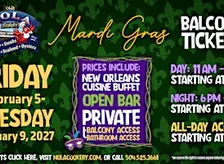Mardi Gras 2027 Balcony Tickets @ NOLA COOKERY