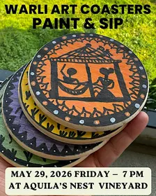 Warli and Madhubani Art Coasters Paint & Sip