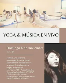 Taller de yoga con música en directo y voz de una soprano