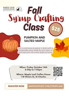 Syrup Crafting Class - Friday October 16 2026