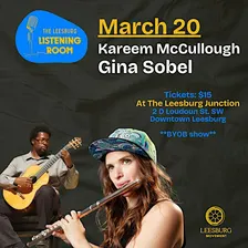 Leesburg Listening Room: Kareem McCullough and Gina Sobel