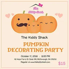 The Kiddy Shack Pumpkin Decorating Party
