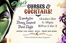 Curses & Cocktails Halloween Paint Night at Oggi's Fontana with LiaNardo