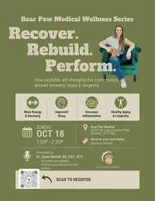 Recover. Rebuild. Perform.  How peptides are changing recovery & longevity