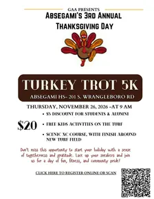 Absegami's Thanksgiving Day Turkey Trot 5k Race and Kid Obstacle Course