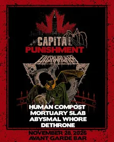 DUSKWALKER + HUMAN COMPOST + MORTUARY SLAB + ABYSMAL WHORE + DETHRONE