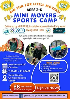 Mini Movers Sports Camp at Cefn Saeson